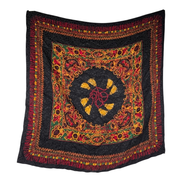 Vintage Adrianna Papell Silk Square Scarf - Picture 7 of 7